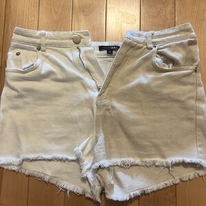 Two toned cut off shorts